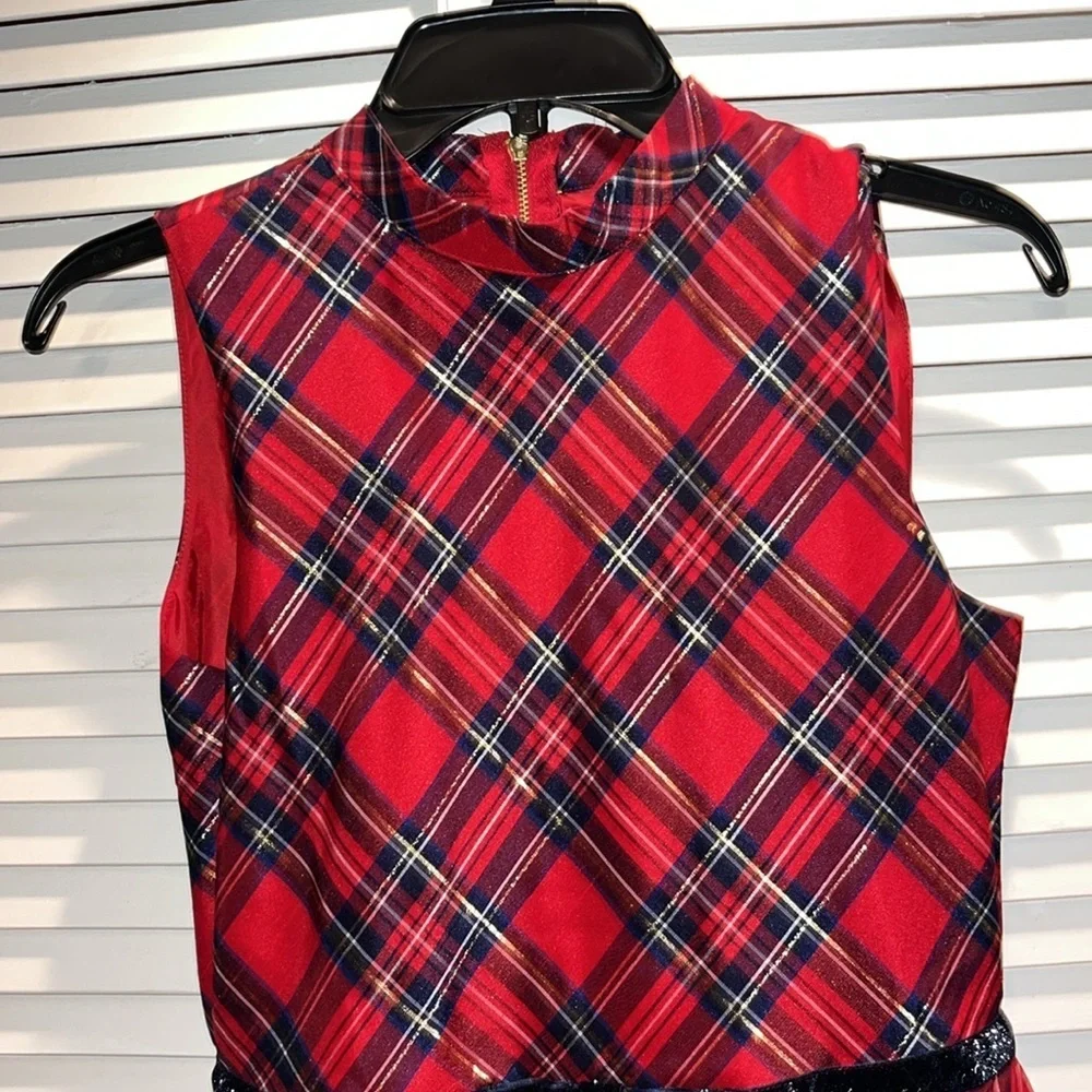 American Girl holiday tartan plaid girls‎ dress 16 like new